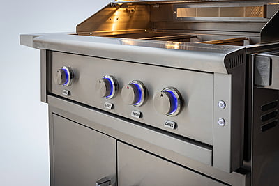 36" 4 Burner Gas Grill With Rear Burner and Built-in Lighting System