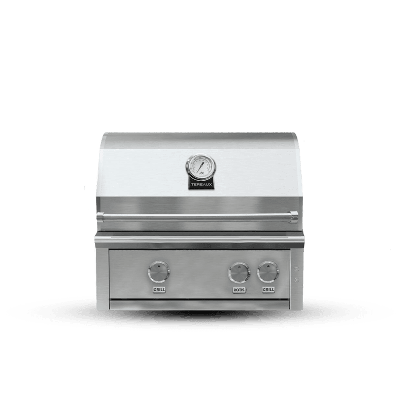 30 Inch 3 Burner Gas Grill With Rear Burner and Built-in Lighting System