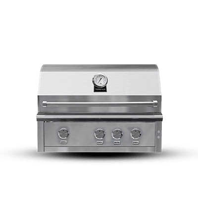 36" 4 Burner Gas Grill With Rear Burner and Built-in Lighting System