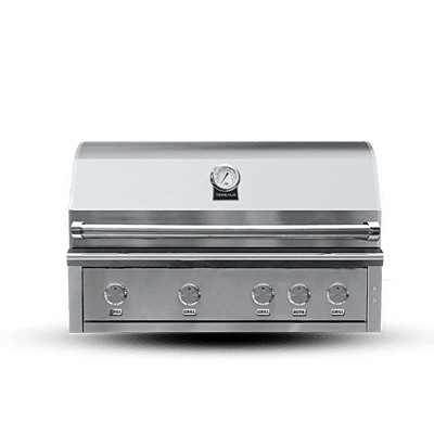 42 Inch 5 Burner Gas Grill With Rear Burner and Built-in Lighting System