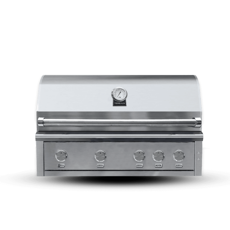 42 Inch 5 Burner Gas Grill With Rear Burner and Built-in Lighting System